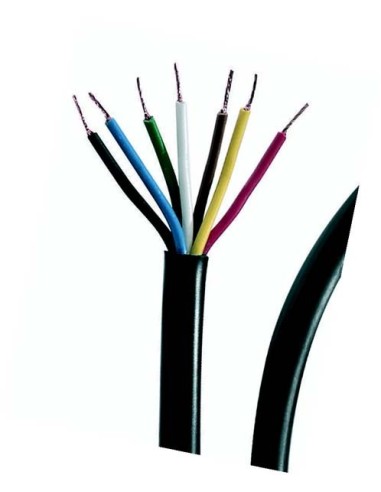Câble électrique 7 Conducteurs Pour Remorque 5 M - Section 1,5 Mm², Gaine PVC, Cuivre Pur