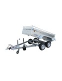 REMORQUE BENNE 1500 KG 253 X 133 LIDER avec roues sur le coté PTC 1500 kg 41352
