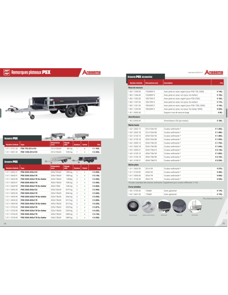 REMORQUE 1350 KG 251X153 ANSSEMS PSX1350251 PTC 1350 kg