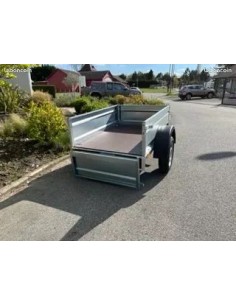 remorque lider éco 150 avec le panneau arrière ouvert