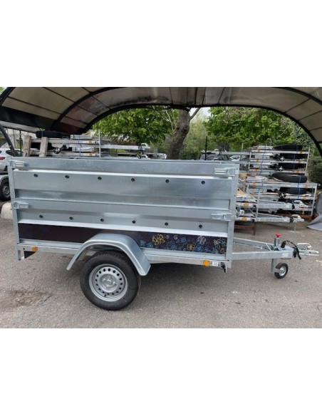 REMORQUE 500-750 Kg 205x122 UNI-REMORQUES RIDELLES 46 CM REM205.5