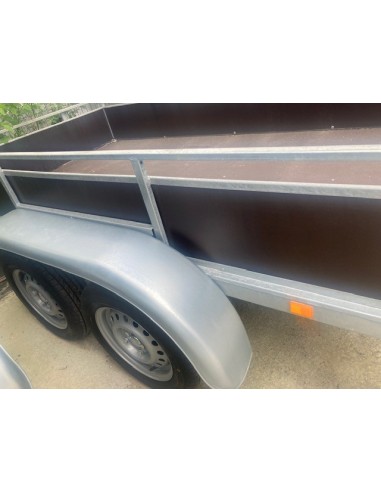 REMORQUE 1200 KG 251X133 2 essieux freiné BOIS...