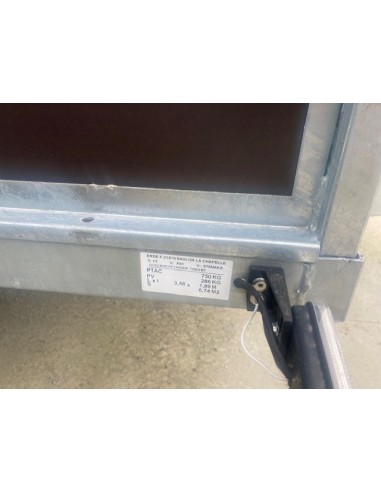 REMORQUE 1200 KG 251X133 2 essieux freiné BOIS...