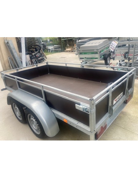REMORQUE 1200 KG 251X133 2 essieux freiné BOIS ERDE EXPERT
