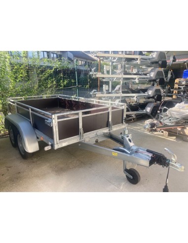 REMORQUE 1200 KG 251X133 2 essieux freiné BOIS...