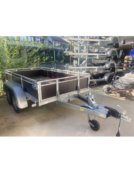 REMORQUE 1200 KG 251X133 2 essieux freiné BOIS ERDE EXPERT