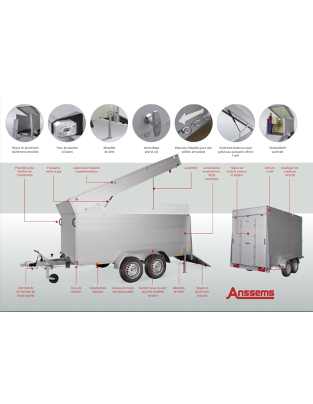 Carrossée 1200 Kg 251X126H118 GTB1200.251X126VT2 ANSSEMS