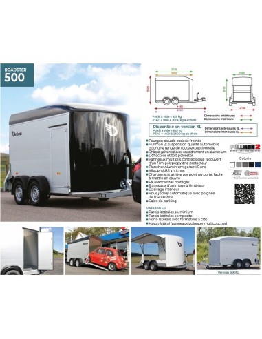 FOURGON 2000 KG 320X167H200 2 ESSIEUX...