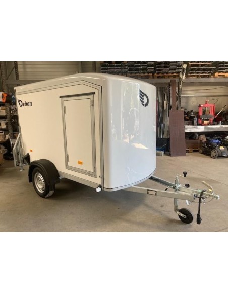 remorque fourgon Debon avec porte latéral blanche remorques franc international remorque fourgon Debon avec porte latéral blanche remorques franc international