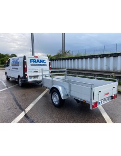 REMORQUE 1350 KG 251X130 BSX1350 L 2,51 m ridelles alu...