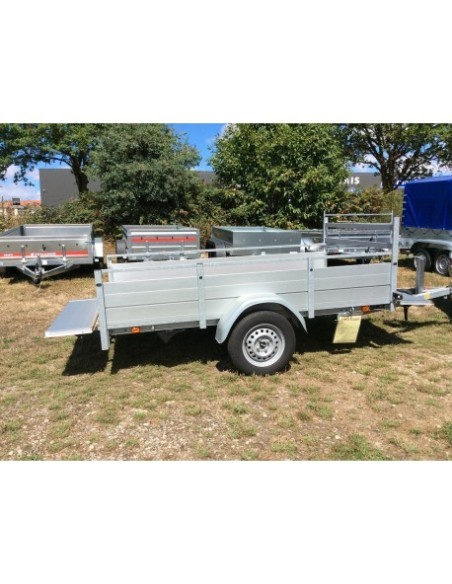 REMORQUE 1350 KG 251X130 BSX1350 L 2,51 m ridelles alu ANSSEMS