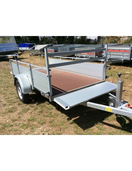 REMORQUE 1350 KG 251X130 BSX1350 L 2,51 m ridelles alu ANSSEMS