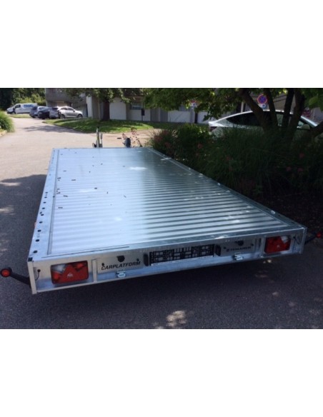 PLATEAU 2700 KG 506 X 216 REMORQUE TRANSPORTEUR CARPLATFOR 5121 ALU 2T700