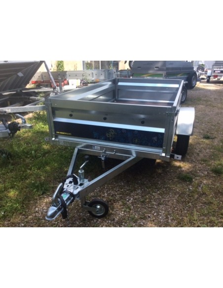 REMORQUE 500-750 Kg PTC 233x132 tôle gava REM 233 1 essieu lider SANS OPTION