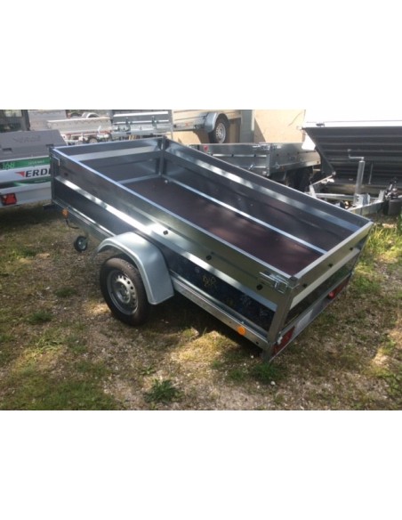 REMORQUE 500-750 Kg PTC 233x132 tôle gava REM 233 1 essieu lider SANS OPTION