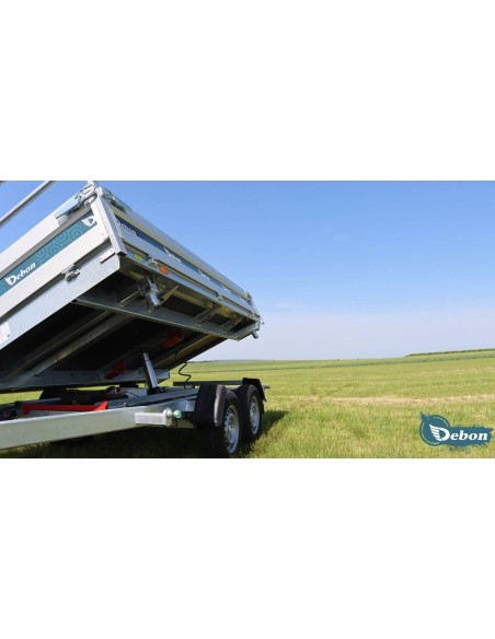 REMORQUE BENNE 2600 GK 300 X 180 TRIBENNE DEBON 2.4 LUX AVEC POMPE ELECTRIQUE