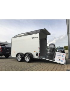 Remorque 500 XL avec porte pont ouvert.