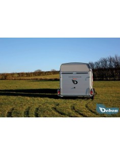 remorque fourgon DEBON aluminium avec 2 essieux et porte latérale 2