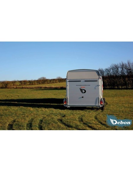 Remorque fourgon Debon arrière type ROADSTER  376 cm de long, 180 cm de large et 2 mètres de haut