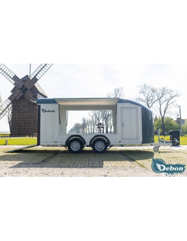 remorque fourgon debon 900 avec deux hayons latérales ouvert