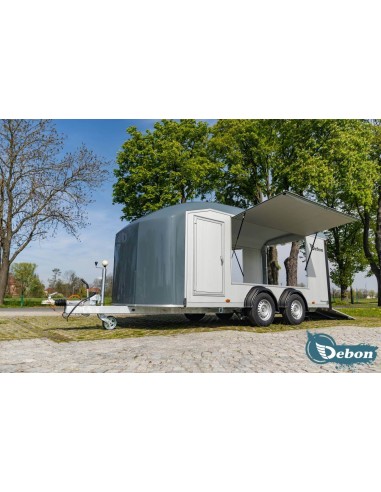 remorque fourgon gris antracite vu avant