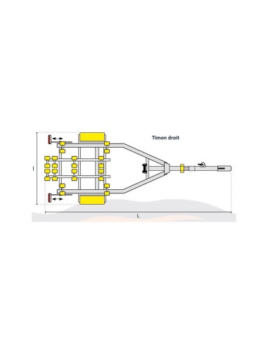 PORTE BATEAU MOTEUR 850 KG DE PTC