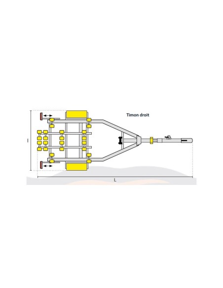 PORTE BATEAU MOTEUR 850 KG DE PTC