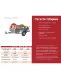 REMORQUE 500 -750 KG 200 X 140 MULTI-USAGES grande largeur