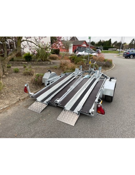 REMORQUE PORTE 2 MOTOS 1300 KG SPECIAL GROS CYLINDRE