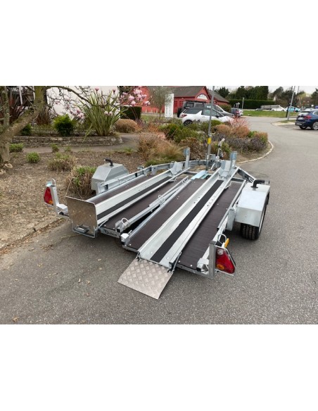 REMORQUE PORTE 2 MOTOS 1300 KG SPECIAL GROS CYLINDRE