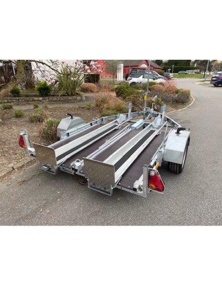 REMORQUE PORTE 2 MOTOS 1300 KG SPECIAL GROS CYLINDRE