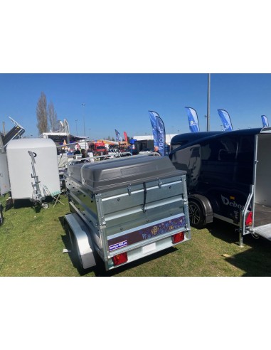 remorque lider REM 233 avec un capot et des rehausses ridelles