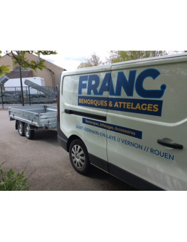 REMORQUE BENNE 750 Kg 256 X 146 sans freins 2...
