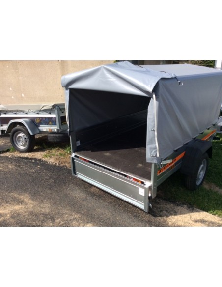 remorque éco 2012 avec panneau arrière ouvert et bâche fourgon ouverte remorque éco 2012 avec panneau arrière ouvert et bâche fourgon ouverte