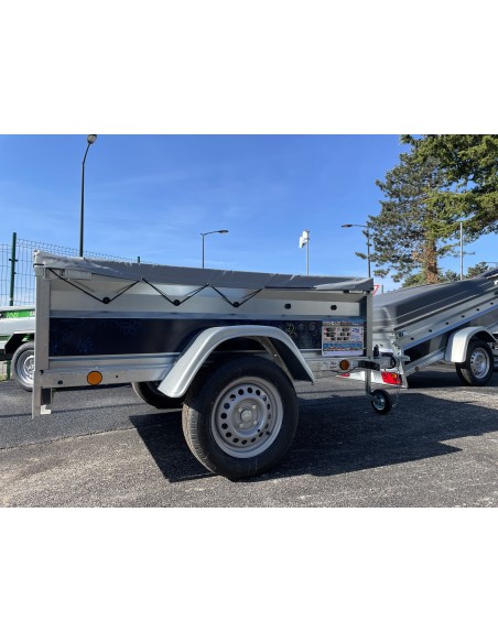 REMORQUE 500-750 Kg 170x122 UNI-REM RIDELLES 46 cm REM170